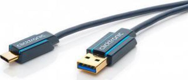 Καλώδιο USB Clicktronic USB-A - USB-C 0.5 m Μπλε (JAB-3595613)