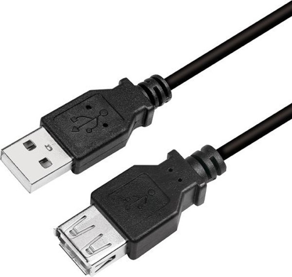 Καλώδιο USB LogiLink USB-A - USB-A 5 m Μαύρο (CU0012B)