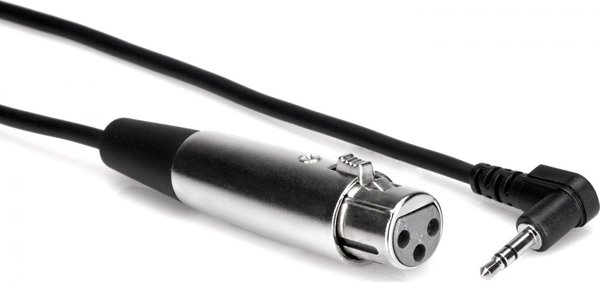 Καλώδιο Hosa Jack 3.5mm - XLR 0.3m ασημί (XVM-101F)