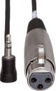 Καλώδιο Hosa Jack 3.5mm - XLR 0.3m ασημί (XVM-101F)