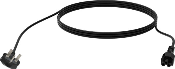 Καλώδιο Τροφοδοσίας Vision C5 σε UK (BS1363), 3m, 250V/10A, Μαύρο