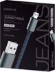 Καλώδιο USB Omega USB-A - microUSB 1 m Μπλε (187289)