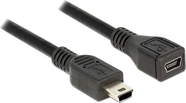 Καλώδιο USB Delock USB-A - miniUSB 1 m Μαύρο (82667)