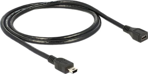 Καλώδιο USB Delock USB-A - miniUSB 1 m Μαύρο (82667)