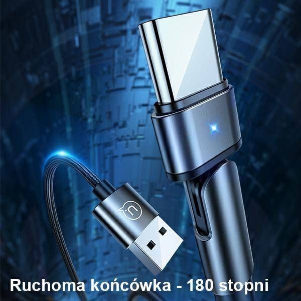 Καλώδιο USB Usams USB-A - USB-C 1 m Μαύρο (US-SJ477)