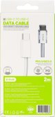Καλώδιο D-Fruit USB-C - USB-C 2m, λευκό (DF119)