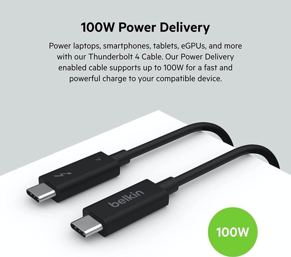 Belkin CONNECT Thunderbolt 4 Καλώδιο, 1M, παθητικό