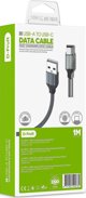 Καλώδιο D-Fruit USB-A - USB-C 1m, γκρι (DF441C)