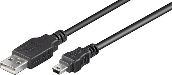 Καλώδιο USB Goobay USB-A - miniUSB 0.3 m Μαύρο (93229)
