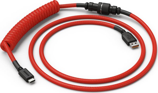 Glorious Coiled Καλώδιο USB-A σε USB-C, 1.37m, Κόκκινο (GLO-CBL-COIL-RED)