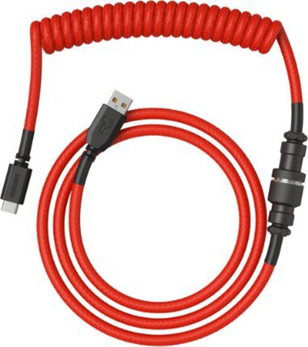 Glorious Coiled Καλώδιο USB-A σε USB-C, 1.37m, Κόκκινο (GLO-CBL-COIL-RED)