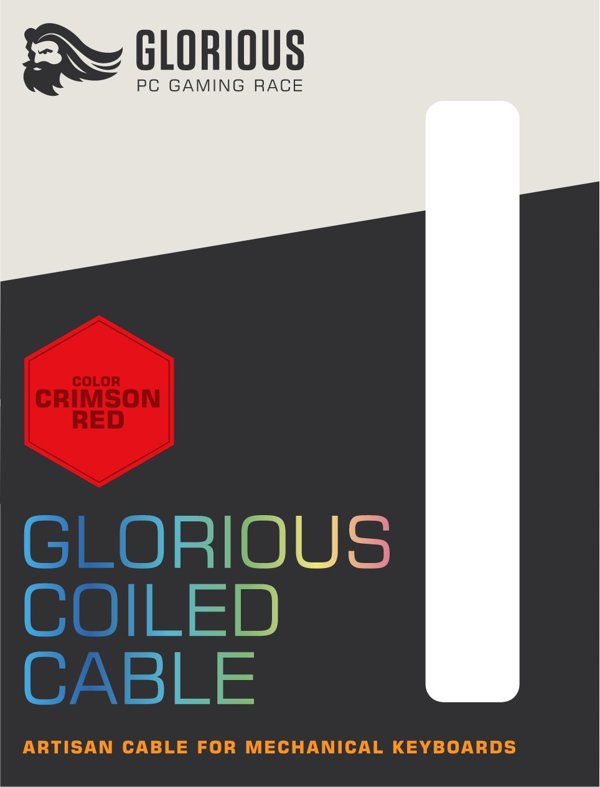 Glorious Coiled Καλώδιο USB-A σε USB-C, 1.37m, Κόκκινο (GLO-CBL-COIL-RED)
