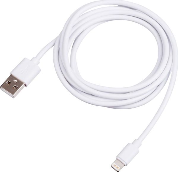 Καλώδιο USB Akyga USB-A - Lightning 1.8 m Λευκό (AK-USB-31)