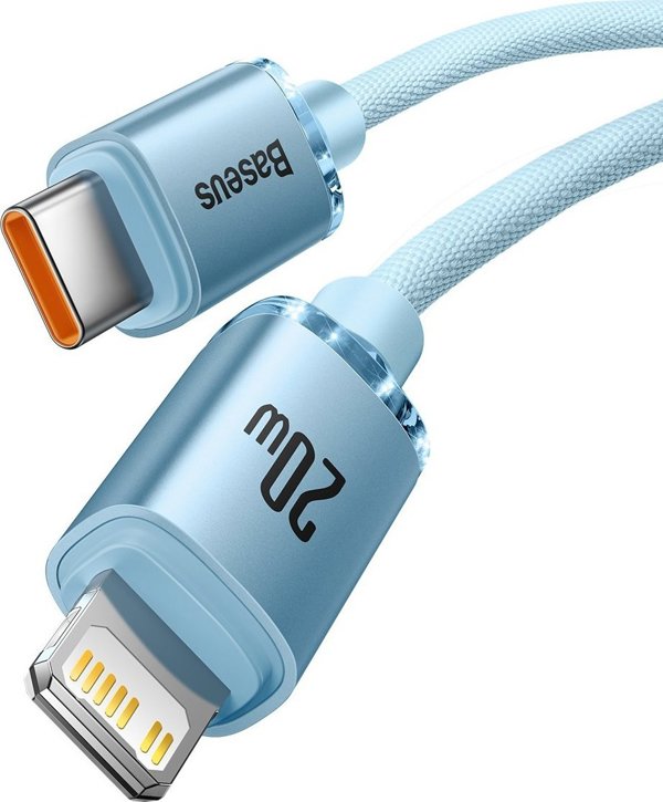 Καλώδιο USB Baseus USB-C - Lightning 2 m Ανοιχτό Μπλε (BSU3639)