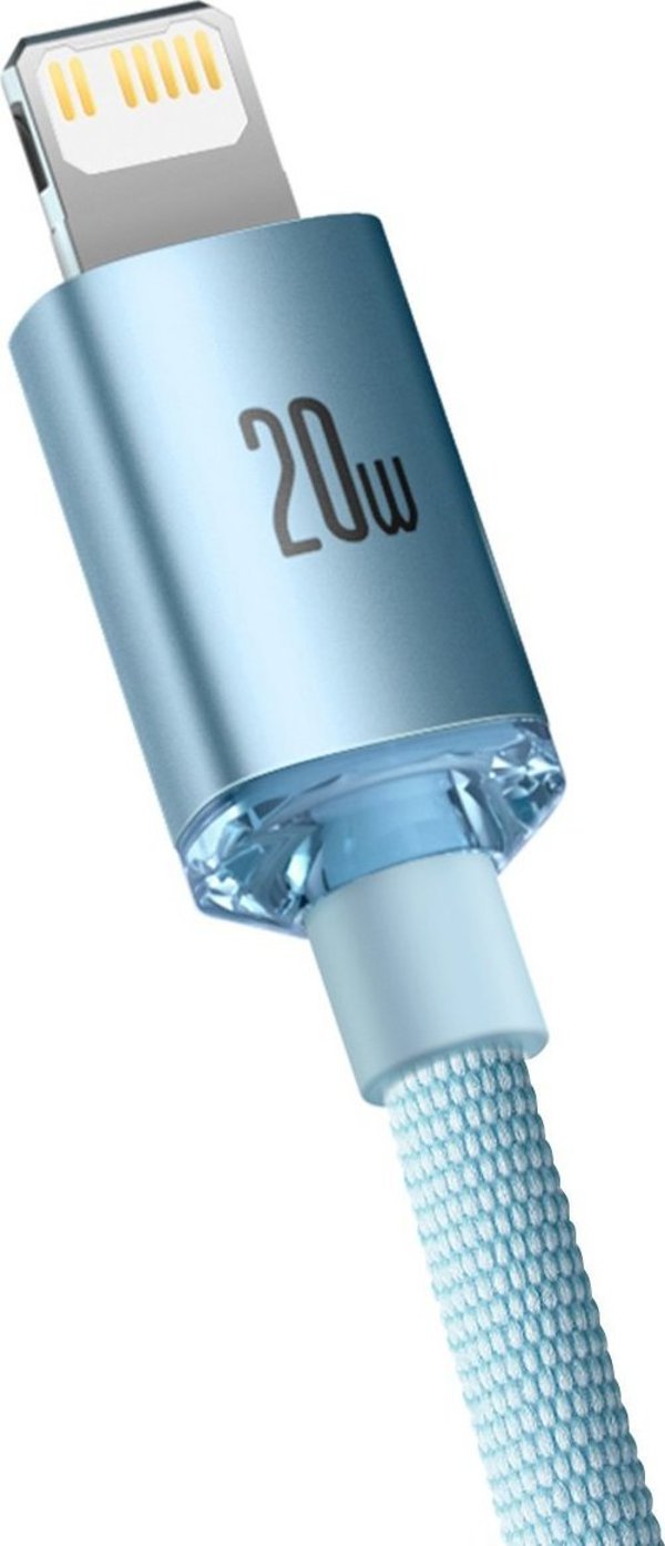 Καλώδιο USB Baseus USB-C - Lightning 2 m Ανοιχτό Μπλε (BSU3639)