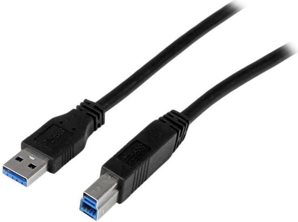 Καλώδιο USB StarTech USB-A - USB-B 1 m Μαύρο (USB3CAB1M)