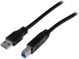Καλώδιο USB StarTech USB-A - USB-B 1 m Μαύρο (USB3CAB1M)