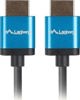 Καλώδιο Lanberg HDMI - HDMI 0.5m, Γωνιακό, Μπλε (CA-HDMI-22CU-0005-BK)