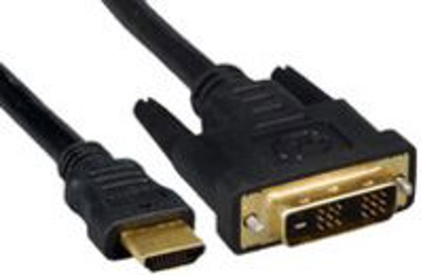Καλώδιο MicroConnect HDMI - DVI-D 1m μαύρο (HDM191811)