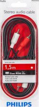 Kabel Philips RCA (Cinch) x2 - RCA (Cinch) x2 1.5m czarny (Phil-SWA2521W/10)