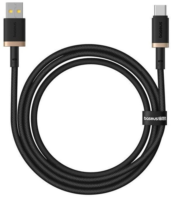 Καλώδιο Baseus Dura USB-Tύπου C 60W 1m (μαύρο-χρυσό)