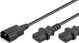 Kabel zasilajacy MicroConnect C13x2 - C14, 1.8m (PE061318)