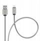 Καλώδιο Forcell F-Energy USB-A σε Lightning 2.4A 12W Μεταλλικό 2m - Ασημί