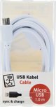 Καλώδιο USB 2GO 2GO USB καλώδιο φόρτισης για Micro-USB - λευκό - 100cm