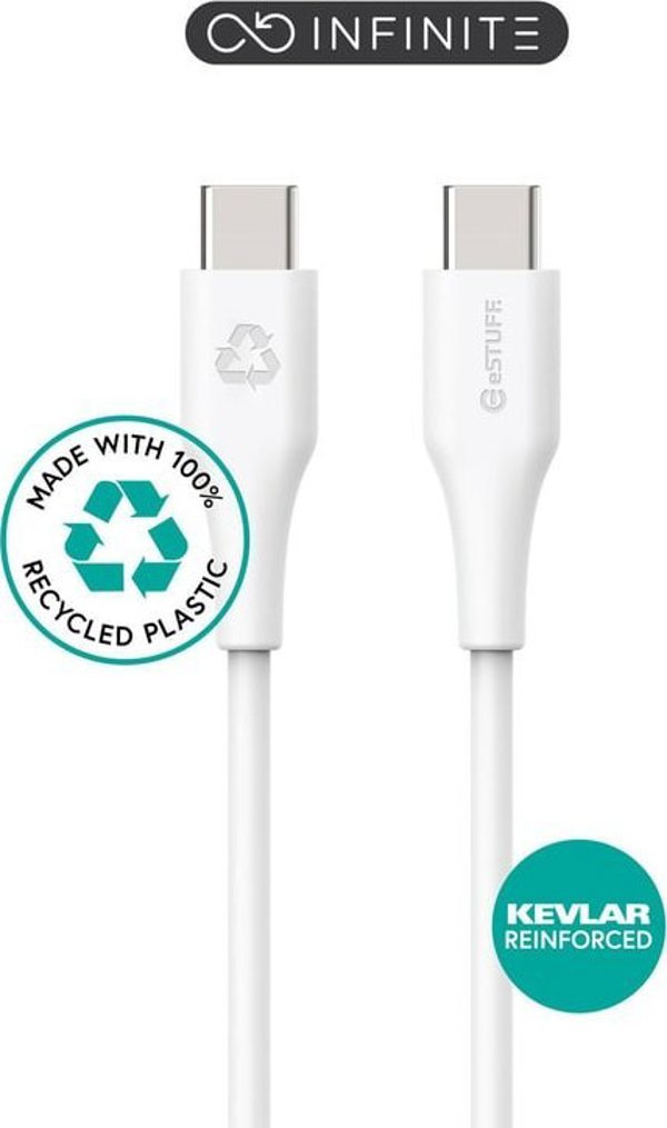 Κάμπελ USB eStuff USB-C - USB-C 1 μ Μπιάλυ (ES604370-BULK)