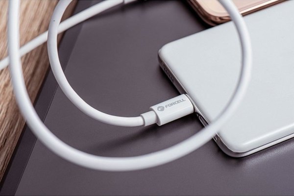 Καλώδιο USB ForCell FORCELL F-ENERGY C338 τύπου C σε τύπου C PD QC4.0 3A 60W 1,5 m λευκό