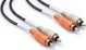 Hosa CRA-201 Καλώδιο 2x RCA σε 2x RCA, 1m, Μαύρο