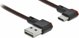 Delock Καλώδιο USB-C σε USB-A 2.0, Γωνιακό, 0.2m, Μαύρο
