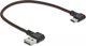 Delock Καλώδιο USB-C σε USB-A 2.0, Γωνιακό, 0.2m, Μαύρο