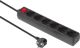 MicroConnect MC-GRU00615BS Καλώδιο Τροφοδοσίας, Διακλαδωτής 6 Πριζών, 1.5m, Μαύρο