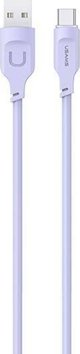 Καλώδιο USB Usams USB-A σε USB-C, 1.2m, Μωβ