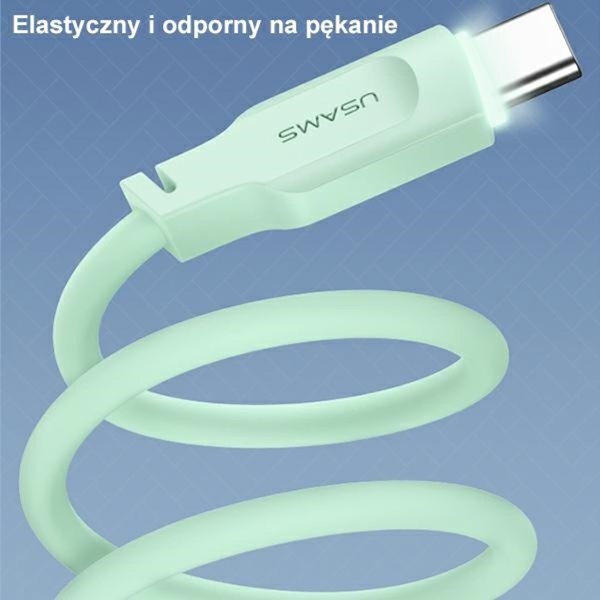 Καλώδιο USB Usams USB-A σε USB-C, 1.2m, Μωβ