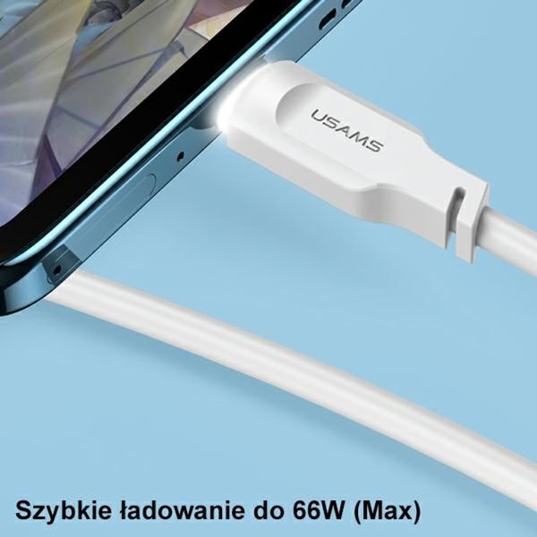 Καλώδιο USB Usams USB-A σε USB-C, 1.2m, Μωβ