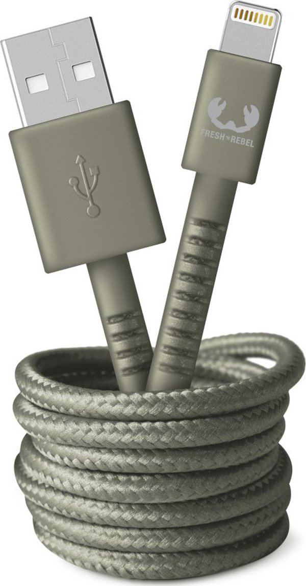 Καλώδιο USB Fresh n Rebel USB-A - Lightning 2 m Πράσινο (002150080000)