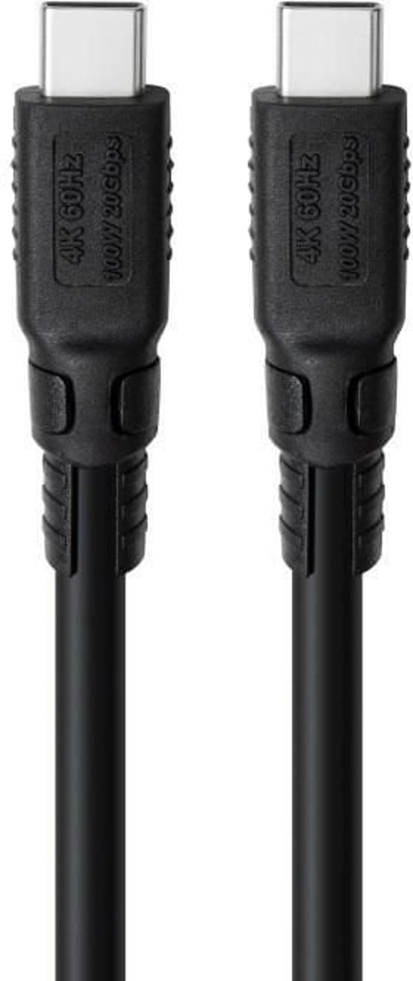 Kabel USB MicroConnect USB-C - USB-C 2 m Czarny (ColorFlex USB-C cable 100W,)