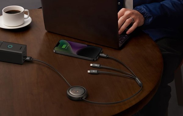Καλώδιο USB Baseus USB-A - USB-C + microUSB + Lightning 1.1 m Μαύρο (P10368700111-02)