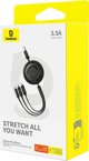 Καλώδιο USB Baseus USB-A - USB-C + microUSB + Lightning 1.1 m Μαύρο (P10368700111-02)