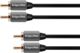Καλώδιο Ήχου Kruger&Matz RCA x2 σε RCA x2, 1.8m, Γκρι - KM0305