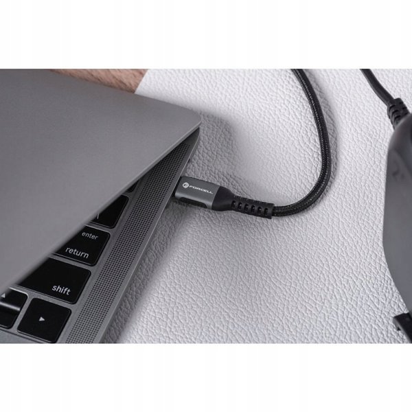Καλώδιο USB A σε USB C FORCELL F-Energy QC4.0 3A 66W Cafule 0,5 m C256 μαύρο
