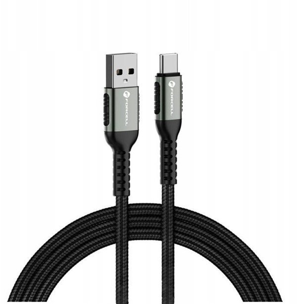 Καλώδιο USB A σε USB C FORCELL F-Energy QC4.0 3A 66W Cafule 0,5 m C256 μαύρο