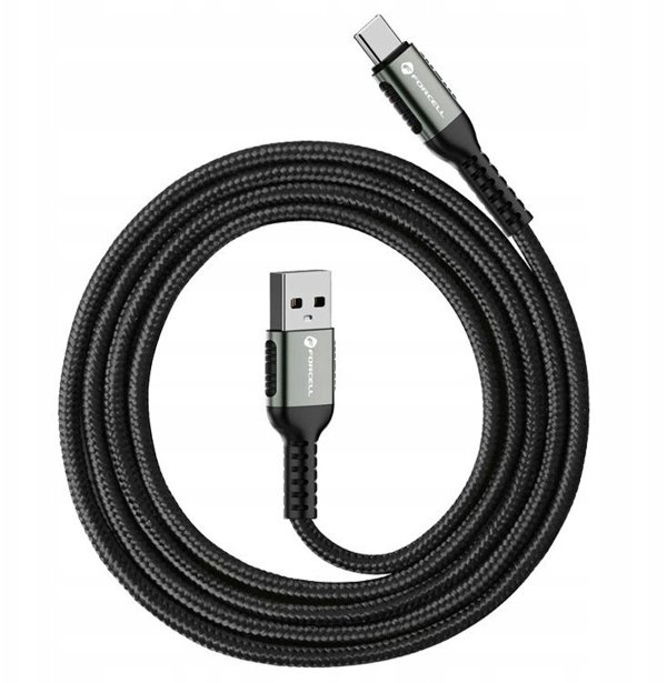 Καλώδιο USB A σε USB C FORCELL F-Energy QC4.0 3A 66W Cafule 0,5 m C256 μαύρο