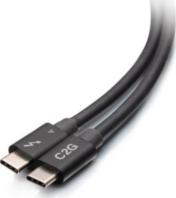 Καλώδιο USB C2G C2G 2.5ft Thunderbolt 4 USB C Cable - USB C to USB C - 40Gbps - M/M - Thunderbolt-Kabel - 24 pin USB-C (M) zu 24 pin USB-C (M) - USB 3.2 / DisplayPort 2.1 / Thunderbolt 4 - 30 V - 76 cm - USB-Stromversorgung (100 W), Υποστήριξη 8K 60 Hz, u