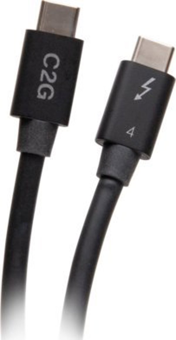 Καλώδιο USB C2G C2G 2.5ft Thunderbolt 4 USB C Cable - USB C to USB C - 40Gbps - M/M - Thunderbolt-Kabel - 24 pin USB-C (M) zu 24 pin USB-C (M) - USB 3.2 / DisplayPort 2.1 / Thunderbolt 4 - 30 V - 76 cm - USB-Stromversorgung (100 W), Υποστήριξη 8K 60 Hz, u