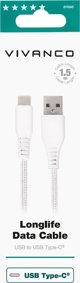 Καλώδιο USB Vivanco Vivanco καλώδιο USB-C - USB-A 1,5m, λευκό (61696)