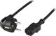 Καλώδιο τροφοδοσίας Deltaco Cable DELTACO angled CEE 7/7 to straight IEC 60320 C13, 10m / DEL-111A