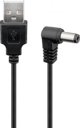Καλώδιο Τροφοδοσίας Goobay USB-A σε DC 5.5x2.1mm, Αρσενικό-Αρσενικό, Γωνιακό Βύσμα, 2.0, 1m, Μαύρο